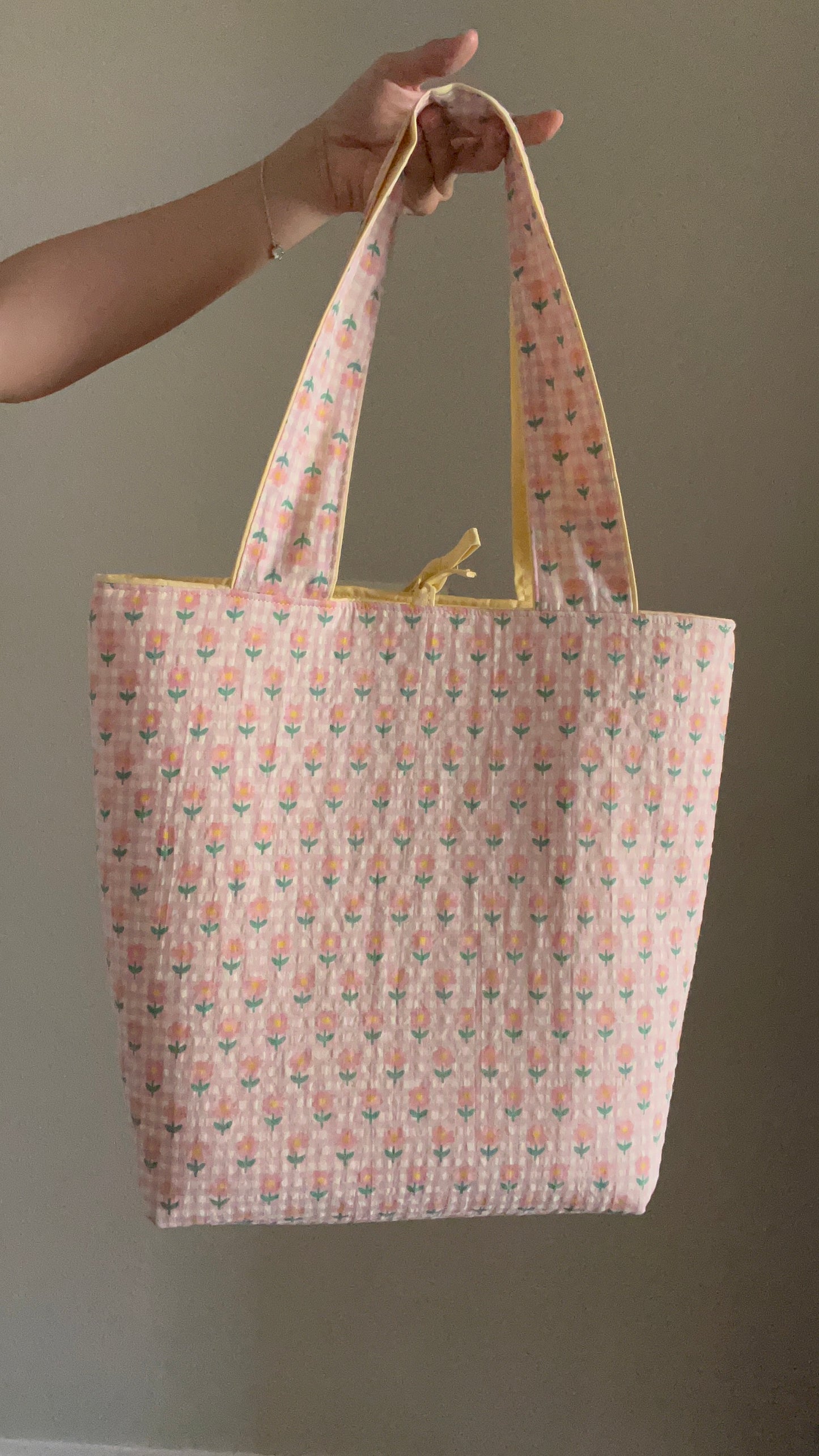 Tote bag rosa flores