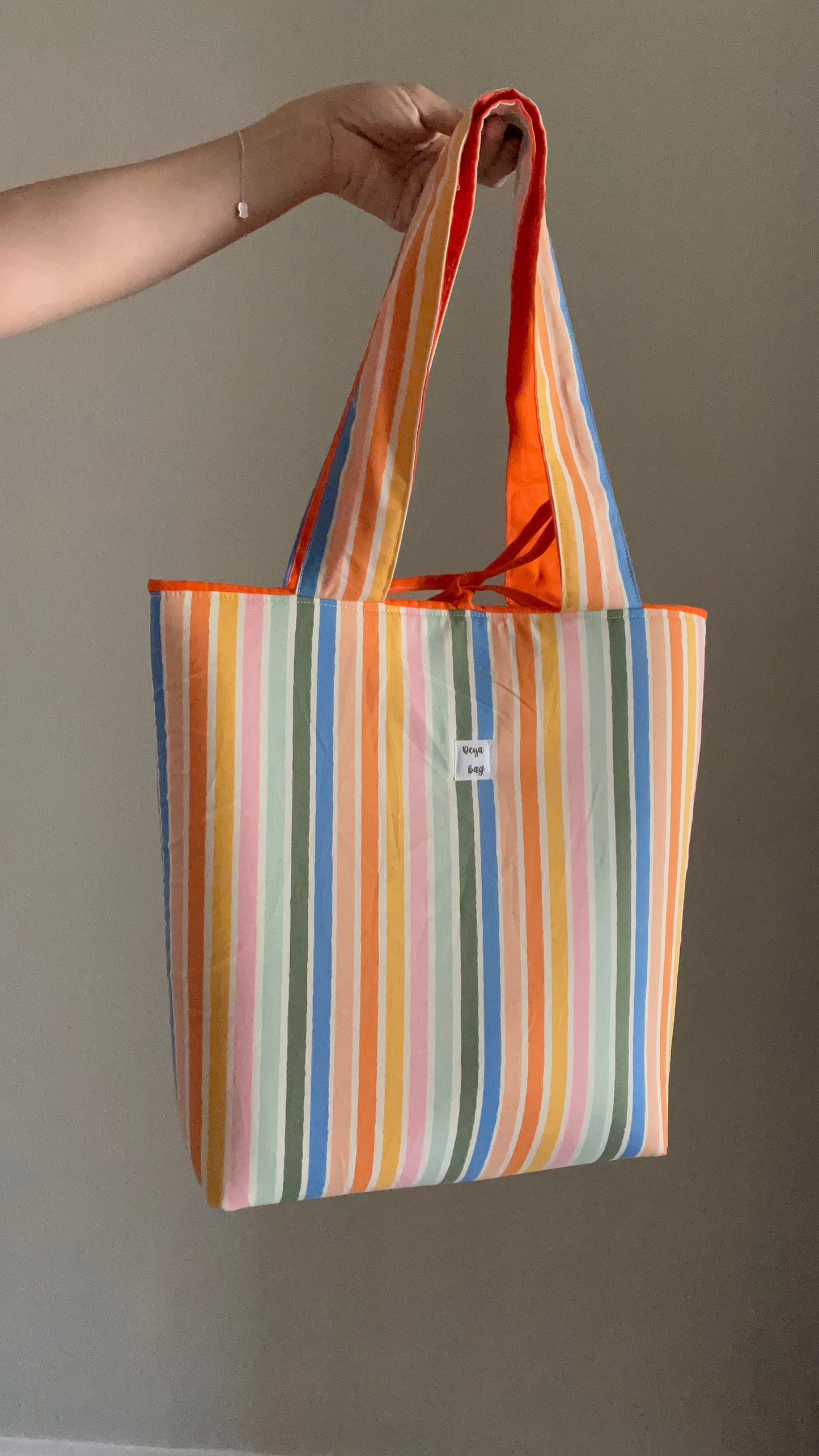 Tote bag vichy rayas