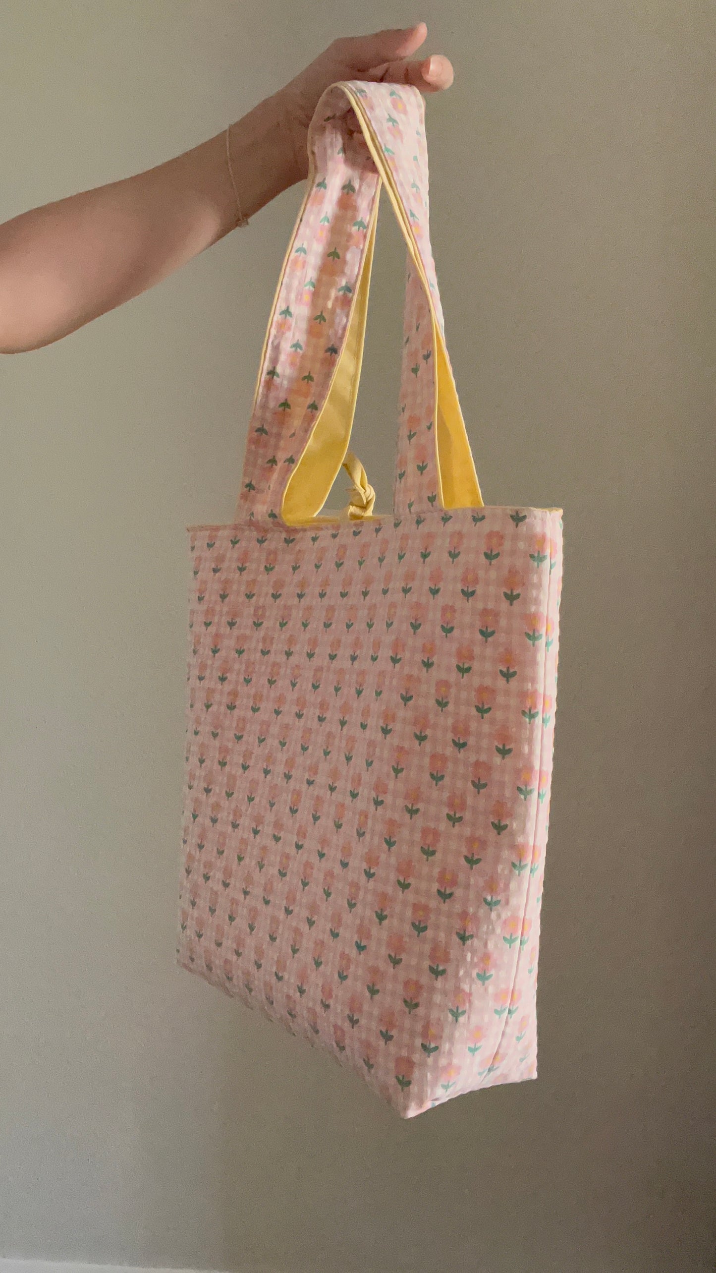 Tote bag rosa flores