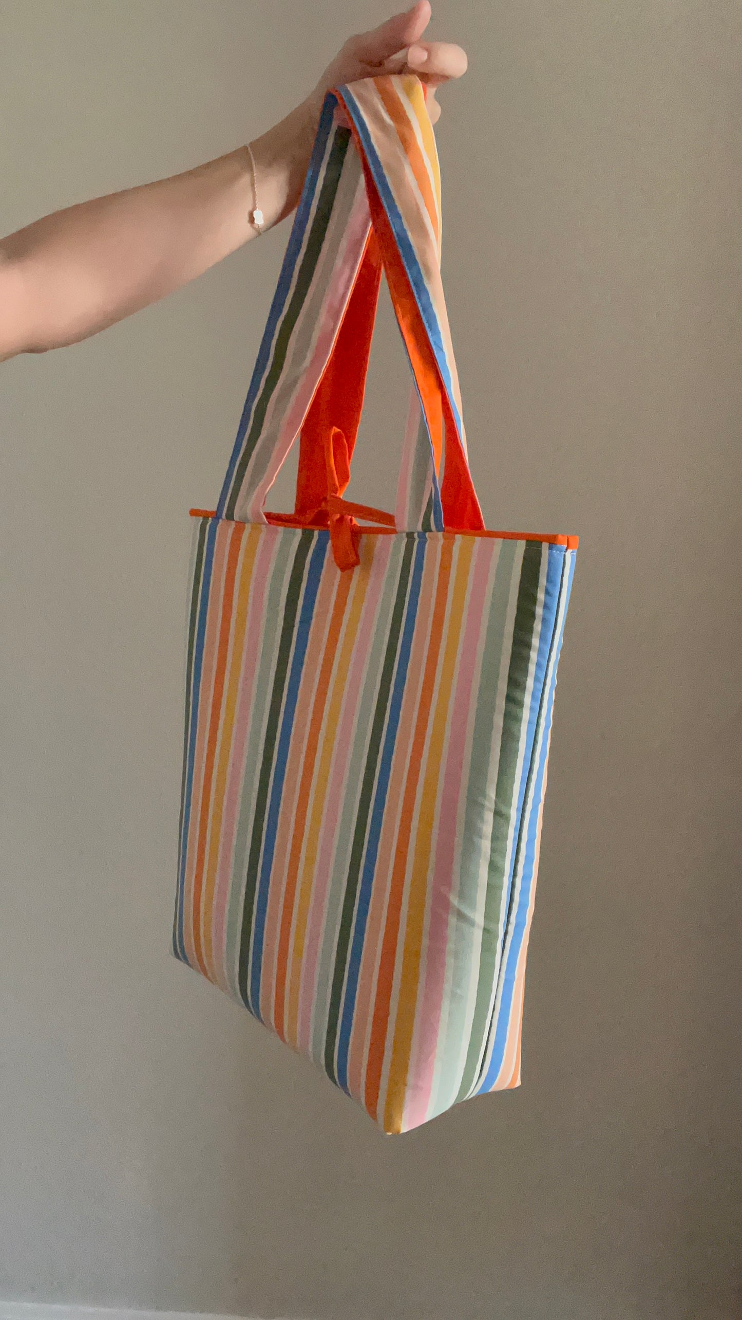 Tote bag vichy rayas